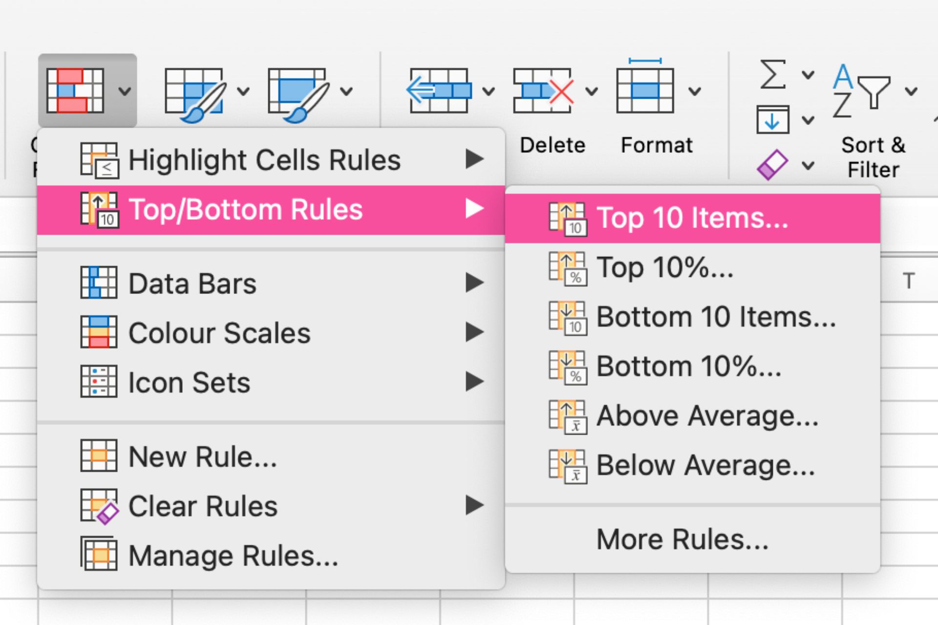 conditional formatting excel